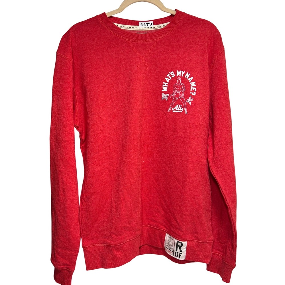 Roots of Fight Muhammad Ali Whats My Name Red Sweatshirt Mens Size S New‎